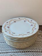 Rheinkrone roosjes gouden krulrand borden, Ophalen of Verzenden