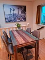 Houten eettafel, Huis en Inrichting, Tafels | Eettafels, Ophalen, Gebruikt, 100 tot 150 cm, 50 tot 100 cm