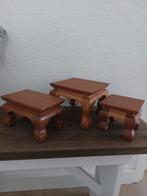3 Opium Tafeltjes - Set, Ophalen, Rond, Minder dan 50 cm
