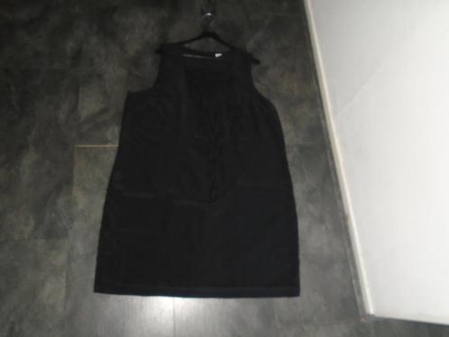 MS Mode Zwarte Zomer Jurk Leuke Kraag met Franjes maat 50, Kleding | Dames, Grote Maten, Zo goed als nieuw, Jurk, Zwart, Verzenden