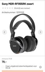Draadloze koptelefoon Sony MDR-RF 855 R tv kijken, Audio, Tv en Foto, Koptelefoons, Ophalen, Zo goed als nieuw, Sony, Draadloos
