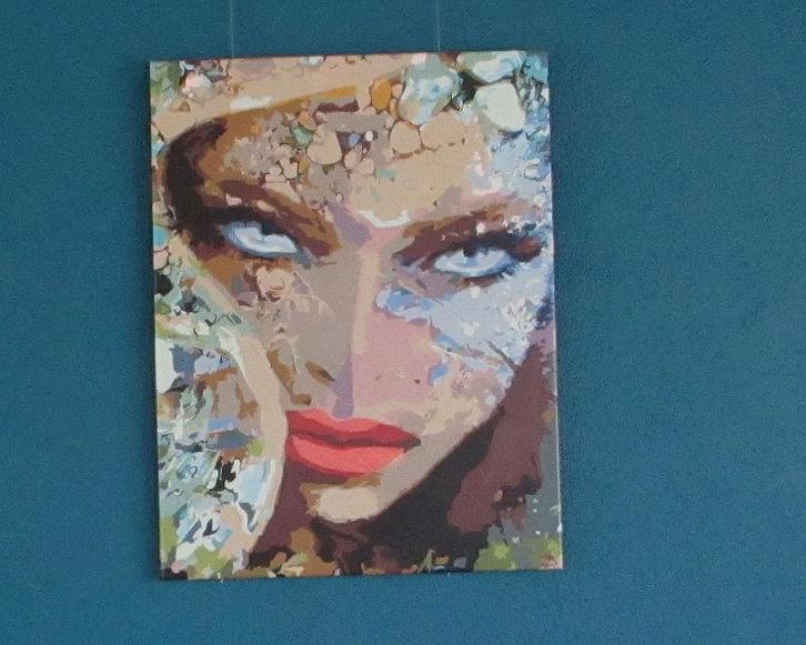 BB.Design - handgeschilderd schilderij vrouw - water, Huis en Inrichting, Woonaccessoires | Schilderijen, Tekeningen en Foto's