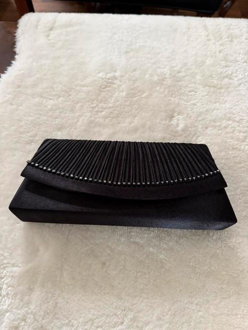 Gala tasje zwart satijn met (briljanten) charmant 25/12cm, Kleding | Dames, Gelegenheidskleding, Zo goed als nieuw, Overige typen