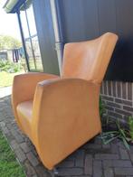 Naturel leren Windy model fauteuil, Huis en Inrichting, Fauteuils, Ophalen, Gebruikt, Vintage, 50 tot 75 cm