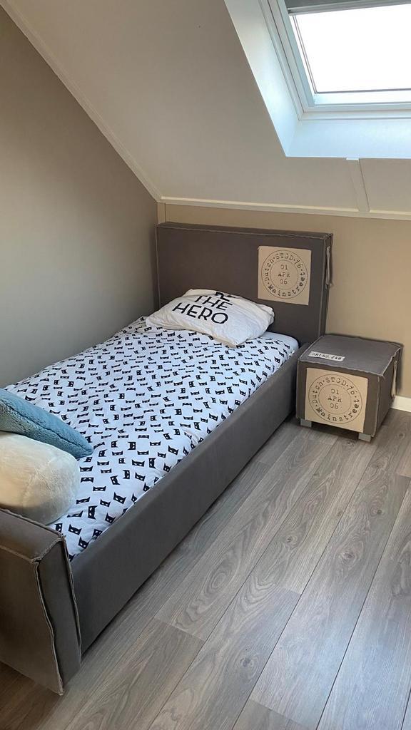 Stoer Tienerbed Dutch STGD, Kinderen en Baby's, Kinderkamer | Bedden, Gebruikt, 180 cm of meer, 70 tot 85 cm, Lattenbodem, Ophalen
