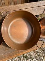 Brocante Franse zware koperen pan voor jam/confiture, Antiek en Kunst, Ophalen of Verzenden