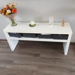 Witte Side table, Huis en Inrichting, Tafels | Sidetables, Ophalen, Overige materialen, Gebruikt, 100 tot 150 cm