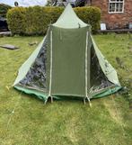 Vintage tent retro tentje drie personen Orion geel bruin, Caravans en Kamperen, Ophalen of Verzenden, Gebruikt, Tot en met 3