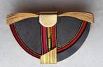 Broche Anni Schaad Langani Art Deco stijl vintage retro, Verzenden, Zo goed als nieuw, Overige materialen