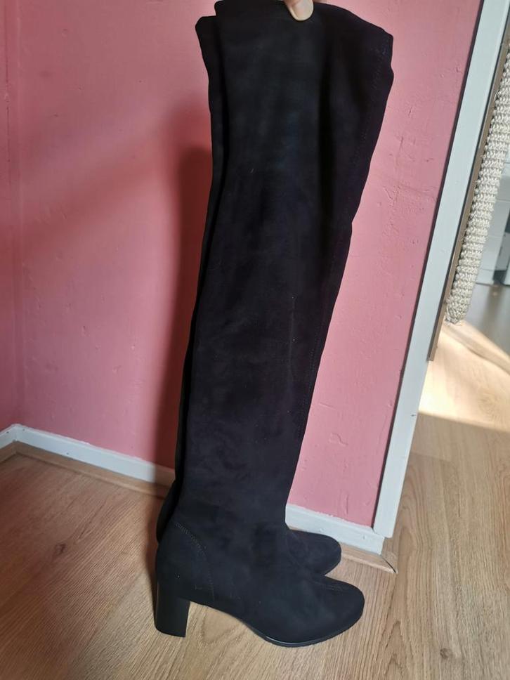 NR Rapisardi Overknee Sockboots, Kleding | Dames, Schoenen, Zo goed als nieuw, Hoge laarzen, Zwart, Ophalen of Verzenden