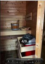 familie sauna 3 banken massief hout 4.4 cm dik, Sport en Fitness, Sauna, Ophalen, Gebruikt, Fins of Traditioneel, Complete sauna
