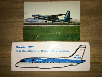 10 Fokker NLM KLM Cityhopper Dornier ansichtkaarten/stickers beschikbaar voor biedingen