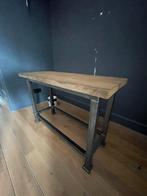 Industriële side table - staal & hout - 95 x 38,5, Huis en Inrichting, Tafels | Sidetables, Ophalen, 50 tot 100 cm, Zo goed als nieuw