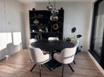 Piet Klerx zwarte ronde eettafel, Huis en Inrichting, Tafels | Eettafels, Ophalen, 100 tot 150 cm, 150 tot 200 cm, Zo goed als nieuw