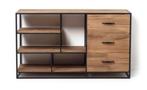 Dressoir met hout en staal., Ophalen, 100 tot 150 cm, Zo goed als nieuw, Met lade(s)