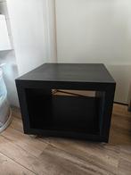 IKEA Lack bijzettafel - zwartbruin, op wieltjes, Huis en Inrichting, Tafels | Salontafels, Ophalen, Gebruikt, 50 tot 100 cm, Vierkant