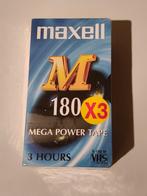 Maxell E-180M VHS Videobanden - Nieuw - 3 stuks, Ophalen of Verzenden, Nieuw, Videoband
