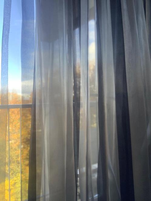 2x kant & klaar lichte vitrage gordijnen curtains B x 530 cm, Huis en Inrichting, Stoffering | Gordijnen en Lamellen, Zo goed als nieuw