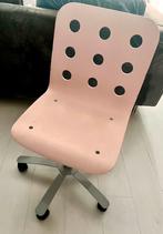 Licht roze buro stoel verstelbaar met wieltjes bjjna gratis, Ophalen, Gebruikt, Roze