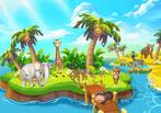 Jungle behang Dieren Safari, kinderkamer, *Muurdeco4kids, Verzenden, Nieuw, Wanddecoratie