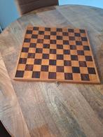Houten Dambord met stenen, Hobby en Vrije tijd, Gezelschapsspellen | Bordspellen, Ophalen of Verzenden, Zo goed als nieuw