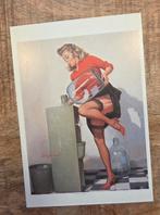 Sexy vrouw vult de waterkoeler, Verzamelen, Verzenden, 1940 tot 1960, Ongelopen, Overige thema's