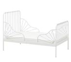 Ikea Meegroeibed, wit, 80x200 cm, Huis en Inrichting, Slaapkamer | Bedden, 80 cm, Gebruikt, Eenpersoons, Metaal