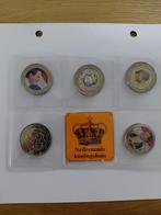 2 euromunten koningshuis geëmailleerd, Postzegels en Munten, Munten | Nederland, Ophalen of Verzenden, Koningin Beatrix, Euro's
