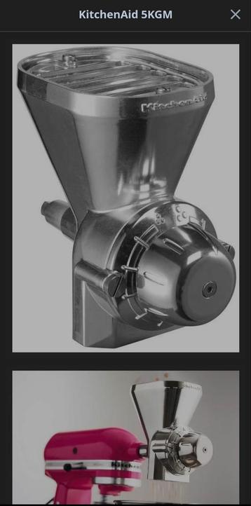 GEZOCHT : KitchenAid graanmolen 5KGM (nieuw of gebruikt) beschikbaar voor biedingen