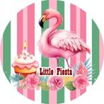 LF4159 icing frosting flamingo 20cm eetbare taart plaat top, Ophalen of Verzenden, Nieuw, Taarten, Versiering
