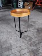 Mooie houten bijzettafel, Huis en Inrichting, Tafels | Bijzettafels, Minder dan 55 cm, Rond, Ophalen of Verzenden, Zo goed als nieuw