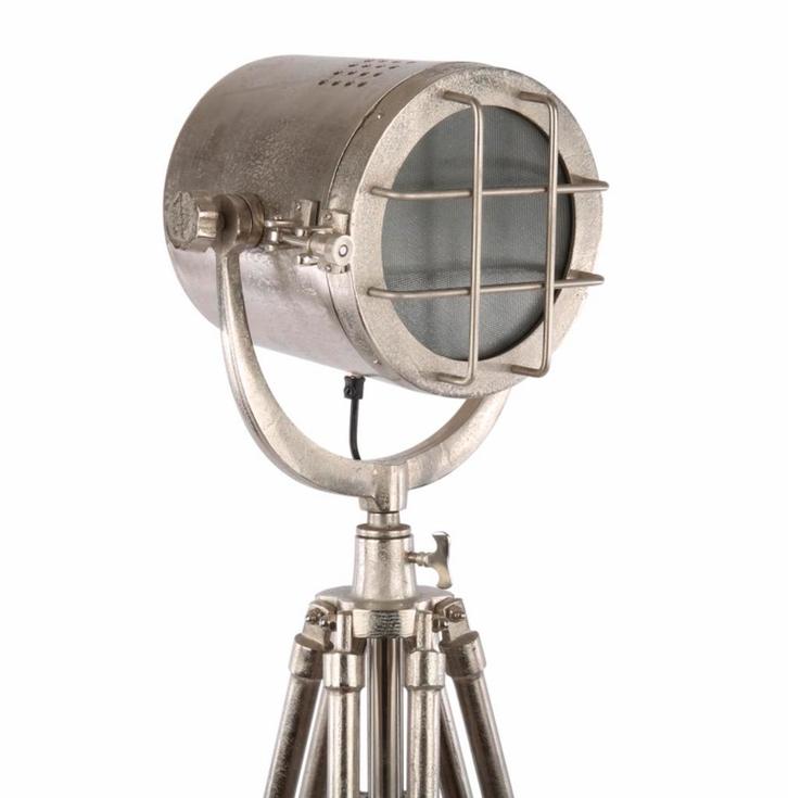 Nikkel Vloerlamp Eichholtz Stijl - Nieuwstaat!, Huis en Inrichting, Lampen | Vloerlampen, Nieuw, 150 tot 200 cm, Metaal, Ophalen