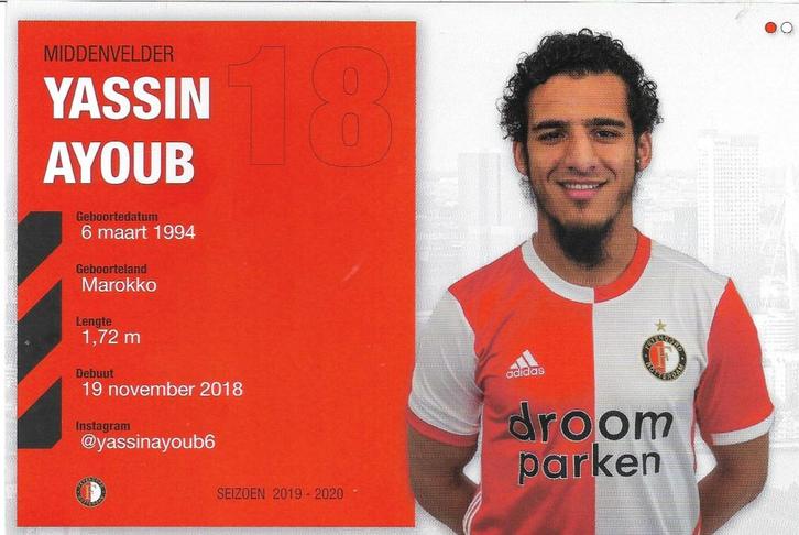 2019-2020 spelerskaarten Feyenoord 39 stuks, Verzamelen, Sportartikelen en Voetbal, Zo goed als nieuw, Spelerskaart, Feyenoord