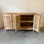 Dressoir massief teakhout - 4 louvre deuren - TTM Wonen, Met deur(en), 100 tot 150 cm, Www.ttmwonen.nl, Teakhout