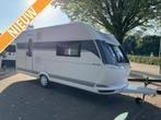 Hobby De Luxe 460 SFF, Queensbed!, Caravans en Kamperen, Caravans, Hobby, Bedrijf, Treinzit, Tot en met 3