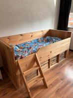 Kajuitbed onbewerkt hout, Ophalen, 70 tot 85 cm, Zo goed als nieuw, Lattenbodem