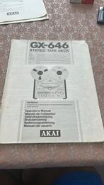 Akai gx-646 gebruiksaanwijzing, Ophalen of Verzenden, Onderdeel