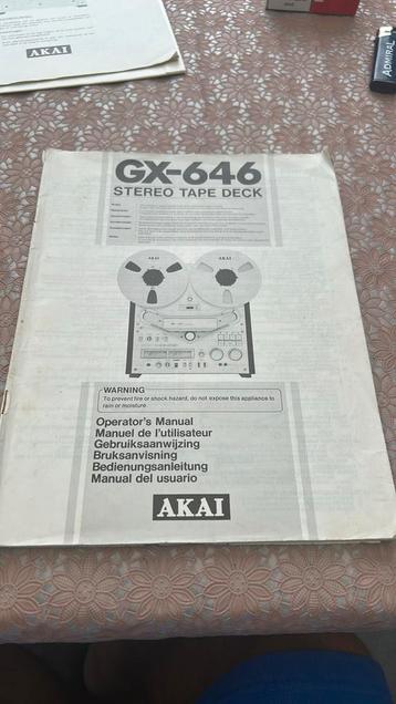 Akai gx-646 gebruiksaanwijzing beschikbaar voor biedingen