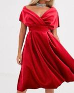 Rode feest jurk Asos - Maat 38, Maat 38/40 (M), Nieuw, Ophalen of Verzenden, Knielengte