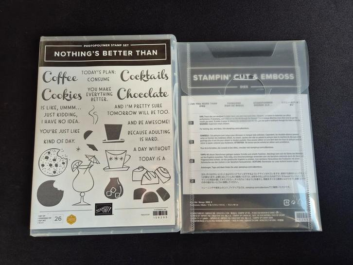 Stampin Up Nothing's Better Than en Love You More Than Dies, Hobby en Vrije tijd, Stempelen, Nieuw, Clearstamp, Ophalen of Verzenden