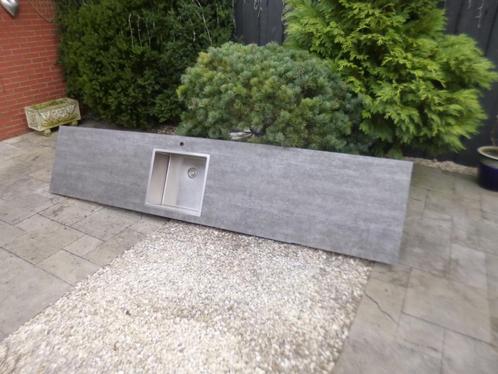 aanrechtblad met spoelbak (eerst goed lezen aub), Huis en Inrichting, Keuken | Keukenelementen, Nieuw, Grijs, Ophalen