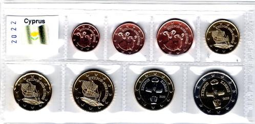 UNC set Cyprus 2022 - 1 cent t/m 2 euro - Transportblister, Postzegels en Munten, Munten | Europa | Euromunten, Setje, Overige waardes