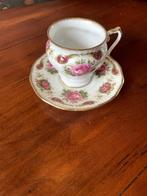 4x Queens fine bone china  kop en schotel porselein, Antiek en Kunst, Antiek | Servies los, Ophalen of Verzenden