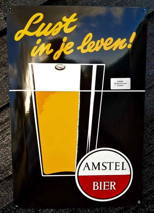 Amstel Bier emaille reclame bord (FH6067), Verzamelen, Biermerken, Ophalen of Verzenden