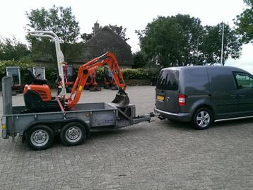 TE HUUR Minigraver met aanhanger Huren - Zwolle & Apeldoorn beschikbaar voor biedingen