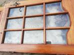 221hx88br Deur in 2 delen, bijzonder ge-etst glas incl klink, Ophalen