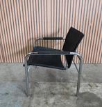 1 x Ikea Klinte Vintage vergaderstoel zwart leer Fauteuil, Ophalen of Verzenden, Zo goed als nieuw, Zwart, Leer