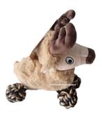 KERST! Hondenspeelgoed   " Pluche hert met flosstouw bal ", Dieren en Toebehoren, Hondenspeelgoed, Ophalen of Verzenden, Nieuw