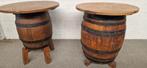 2 vintage bartafels wijnvaten statafels mancave, Ophalen, Bar, Mancave, Bier