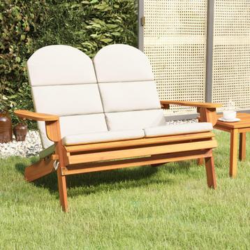 Tuinbank Adirondack met kussens 126 cm massief acaciahout beschikbaar voor biedingen